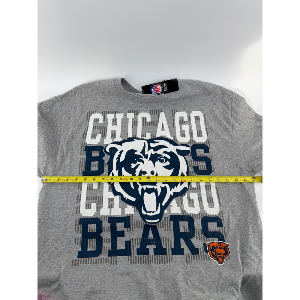 Chicago Bears Long Sleeve T Shirt Mens XL Gray NFL Team Apparel NWT Graphic Tee - Picture 5 of 7